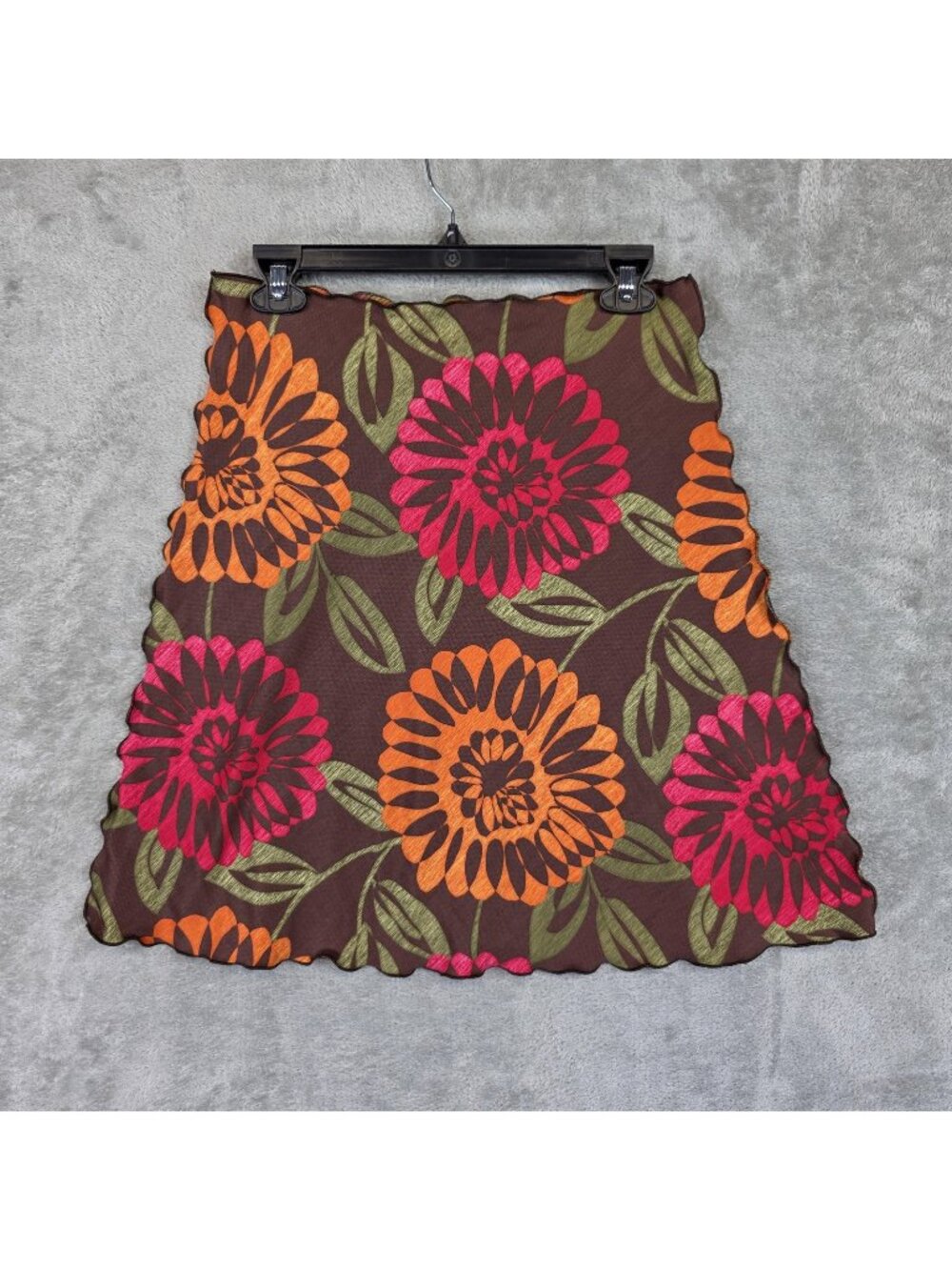 Haystacks Skirt Womens M Multicolor Floral A Line Mini Reversible USA Made